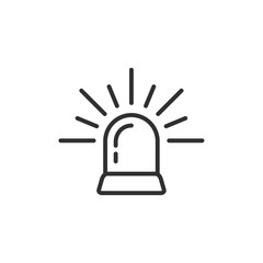 Poster - Siren line icon vector, outline icon style. siren logo design illustration
