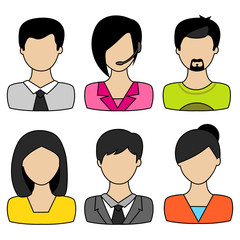 Sticker - Concept of business avatars.