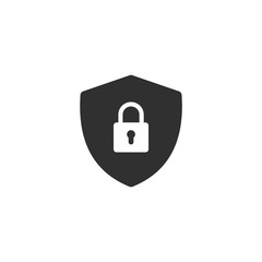 Aufkleber - Security icon vector illustration. Protect scurity symbol. Shield logo design template