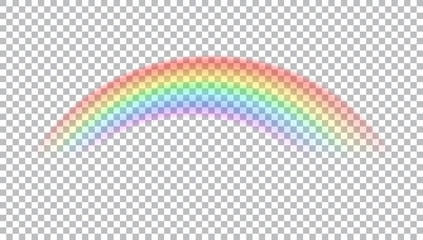 colored transparent rainbow. vector illustration. symbol of good luck and right path. colorful weath