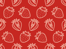 Seamless Pattern Of Strawberries. Vector Illustration.