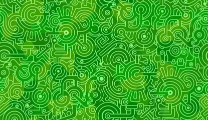 Abstract seamless vector pattern. Mechanical. Cogs, bolts and gears. Polygons.