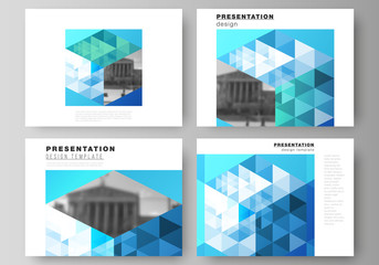 Wall Mural - the minimalistic abstract vector illustration of the editable layout of the presentation slides desi