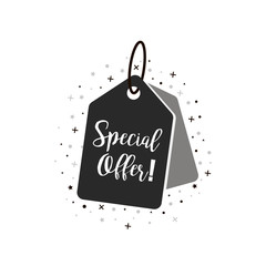 Canvas Print - special offer tag icon. coupon with special offer in stylish design. vector
