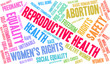 © arloo - Reproductive Health Word Cloud on a white background.