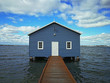 Crawley Edge Boatshed-Blue Boat House, Perth, Australia