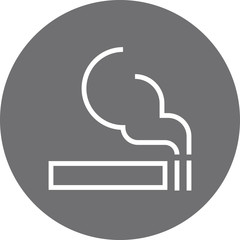 Poster - Smoking Cigarette Tobacco Outline Icon