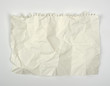 © nndanko - crumpled blank white rectangular sheet of paper torn out of a spiral notebook