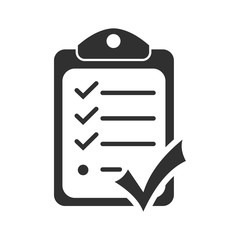 Poster - Check list icon vector illustration. One of set web icons. document with check mark symbol. chek mark logo design inspiration