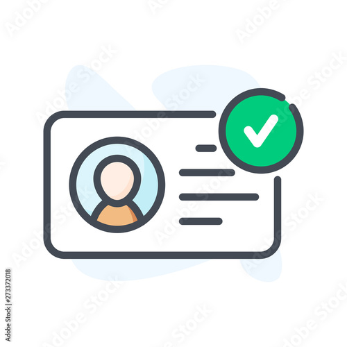 Cuadros en Lienzo Identification card vector illustration
