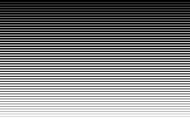 Horizontal speed line halftone pattern thick to thin. Vector illustration