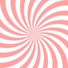Sweet Pink Candy Abstract Spiral Background. Vector Illustration