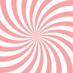 Sweet pink candy abstract spiral background. Vector illustration