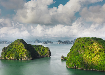 panorama of ha long bay in vietnam