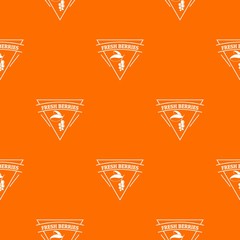 Poster - Fresh berries pattern vector orange for any web design best
