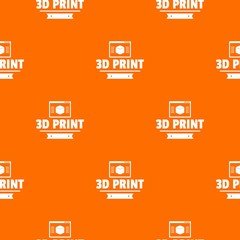 Canvas Print - Material 3d printing pattern vector orange for any web design best