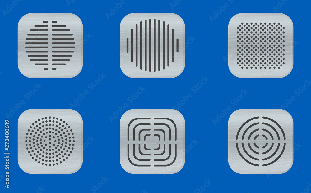 Speaker frame on the blue background Stock Vector | Adobe Stock