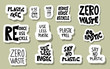 © Syuzann q - Plastic free vector concept with text and symbols.