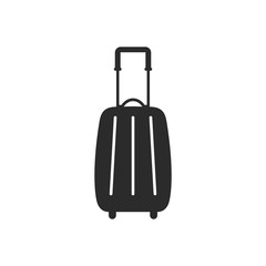 Poster - Travel bag icon vector template. Tourism vacation isolated sign. Traveling symbol on white background