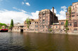 Szczecin. Old factories on the Odra River in the historic part of the city