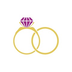 Poster - Wedding Rings icon, sign, logo