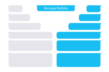 Fototapete - Messages Bubbles. Vector design template of message bubbles chat boxes. Place your own text to the message clouds. Composed dialogues using samples bubbles