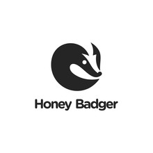 Honey Badger Logo Concept Negative Space