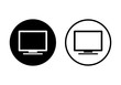 © zo3listic - PC Icon vector. Computer monitor icon. Flat PC symbol.