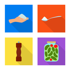 Isolated object of raw and kitchen symbol. Collection of raw and sea vector icon for stock.