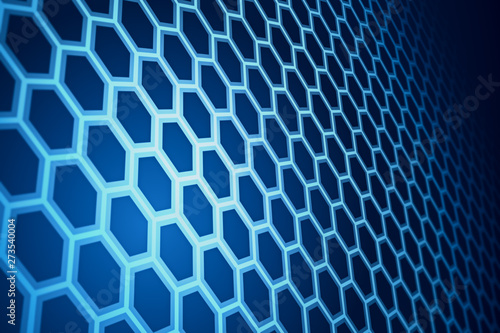 Hexagonal blue background