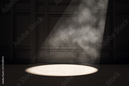 Spot light on red background