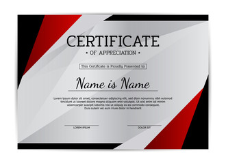 Modern certificate of appreciation award template. Template diploma border for use in design. Eps10 - vector.