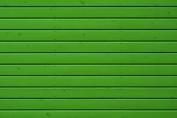 Wood planks, planks painted in green. Horizontally