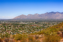 View Of Tucson AZ In Various Directions From Atop Of "A" Mountain Sentinel Peak Park
