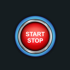 Wall Mural - one button start and stop - vector