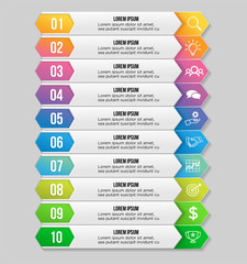 Wall Mural - vector infographic design template with options steps and marketing icons can be used for info graph