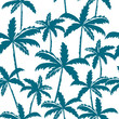 Seamless pattern of palm tree on white background
