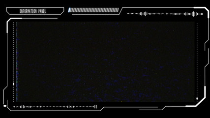 Wall Mural - hud futuristic elements poor interference signal user control interface screen panel. motion abstrac