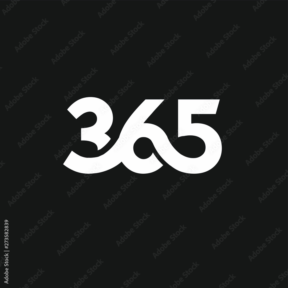 365 infinity logo icon design vector illustration - obrazy, fototapety, plakaty 