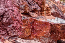 Red Rock Layer Surface For Texture Background