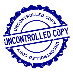 Canvas Print - Grunge uncontrolled copy word round rubber seal stamp on white background