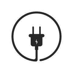 Wall Mural - plug icor for socket. electric cable and adapter. electrical concept device.