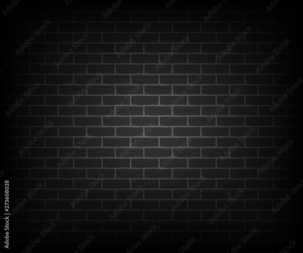 Black brick wall seamless. Vector illustration background.Vector EPS 10 ...