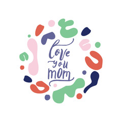 Mommy quote lettering vector