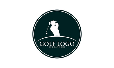 Wall Mural - Golf silhouette logo