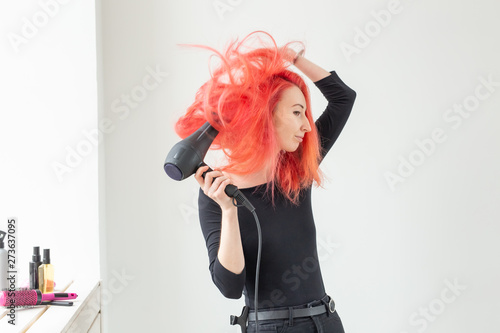 Hairdresser Beauty Salon And People Concept Young Woman Hair