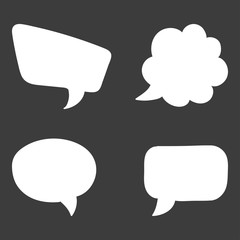 Fototapete - Set of speech bubble. Think cloud symbols. Vector illustration