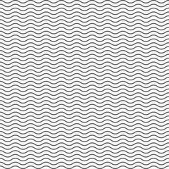 Black seamless wavy line pattern. Vector illustration