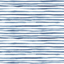 Hand Painted Striped Indigo Background. Seamless Vector Pattern