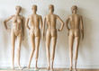 group of undressed mannequins in a shop in Berlin